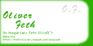 oliver feth business card